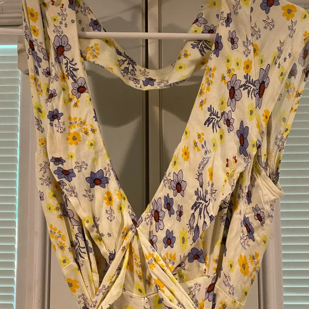 NWT free people floral cutout mini dress . SZ L - Picture 3 of 8